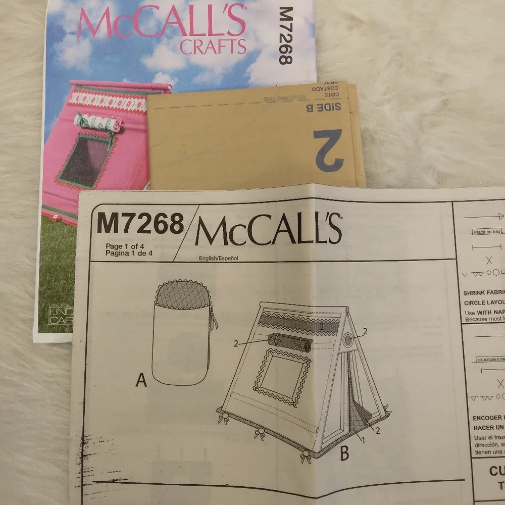 McCall's M7268 18 inch doll tent and sleeping bag for American Girl Doll